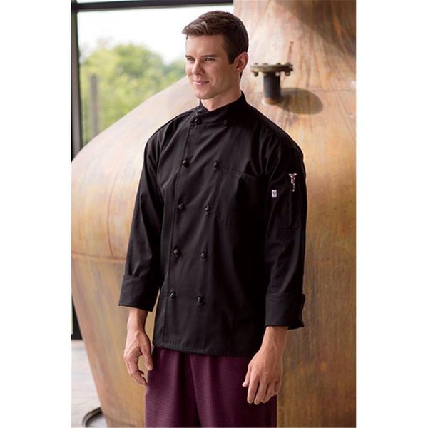 Nathan Caleb Soho Chef Coat in Black Large NA874085